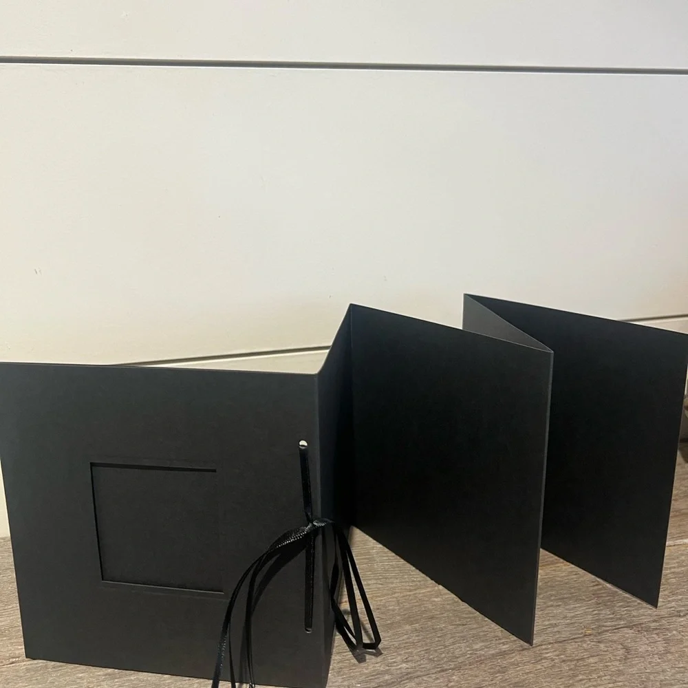 NEW 3x Black 6” x 6” accordion albums